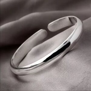 💎new 925 Sterling Silver Simple Cuff Bracelet